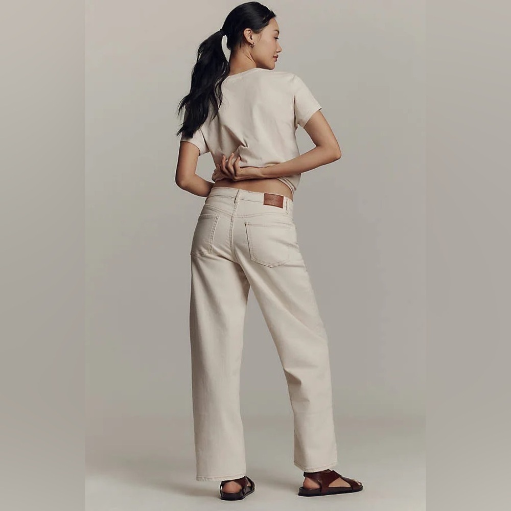 NWT! Sam Edelman High-Rise Barrel Jeans in Ecru Light Sand Cream - Size 25 🕕1️⃣